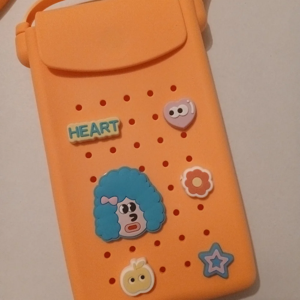 (New) Silicone Crossbody Pouch with Charms